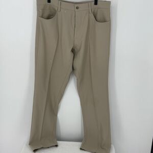 Footjoy Athletic Fit Beige Khaki Golf Pants Mens Size 35x32 Dress Business Tan